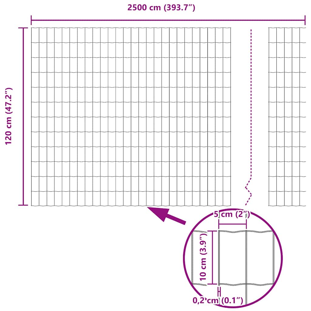 Euro Fence 1.2 x 25 m PVC-coated iron