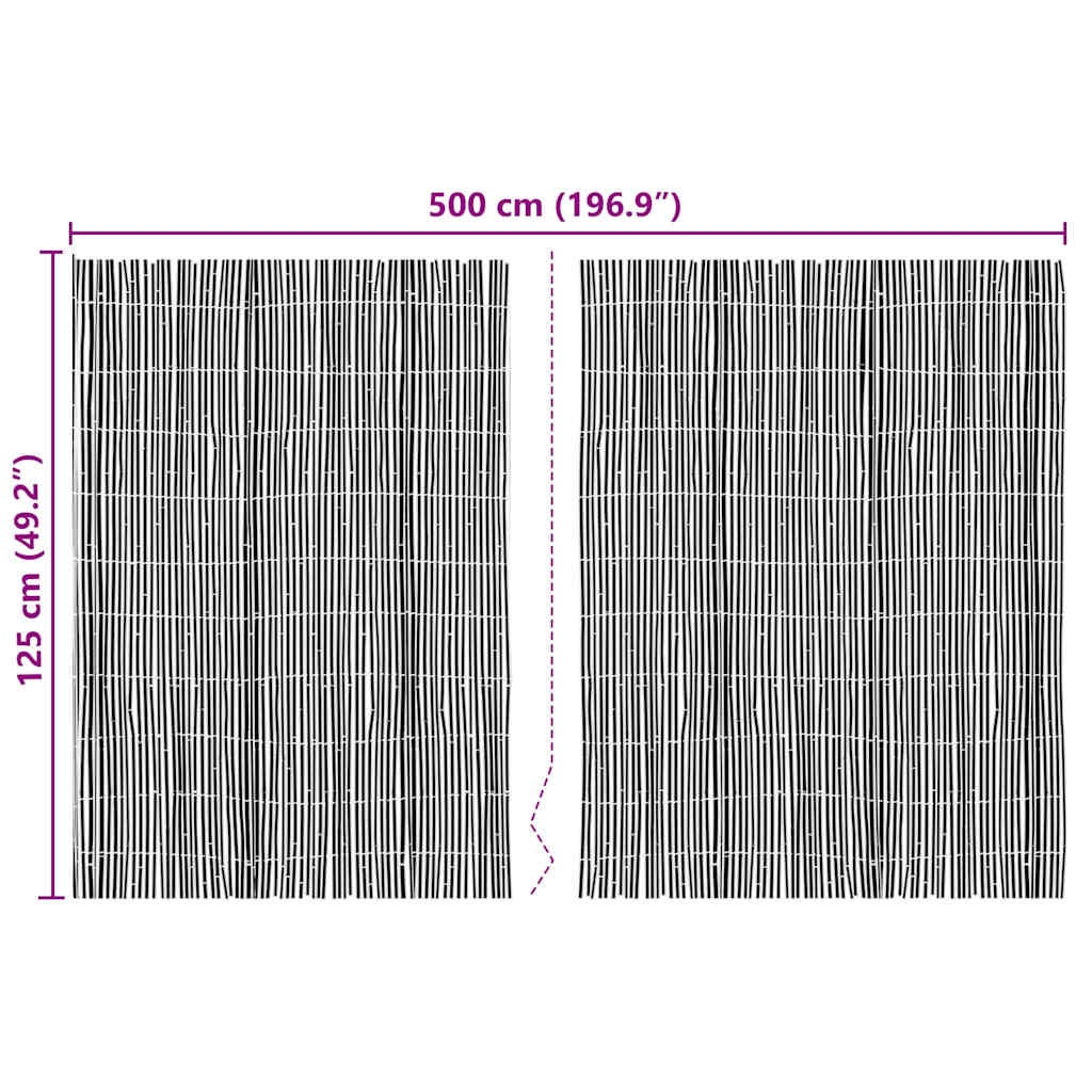 Bamboo Fence 500 x 125 cm Bamboo Natural