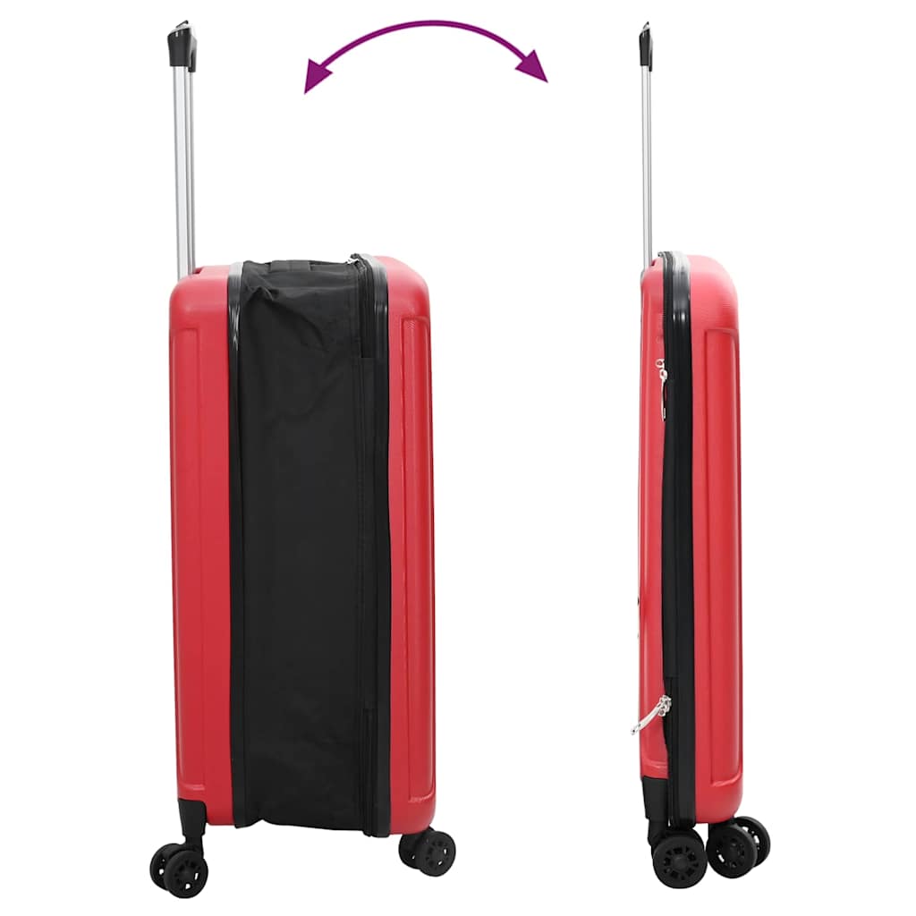 Suitcase Folding with Lock Red 43 x 27 x 66 cm ABS Plastic