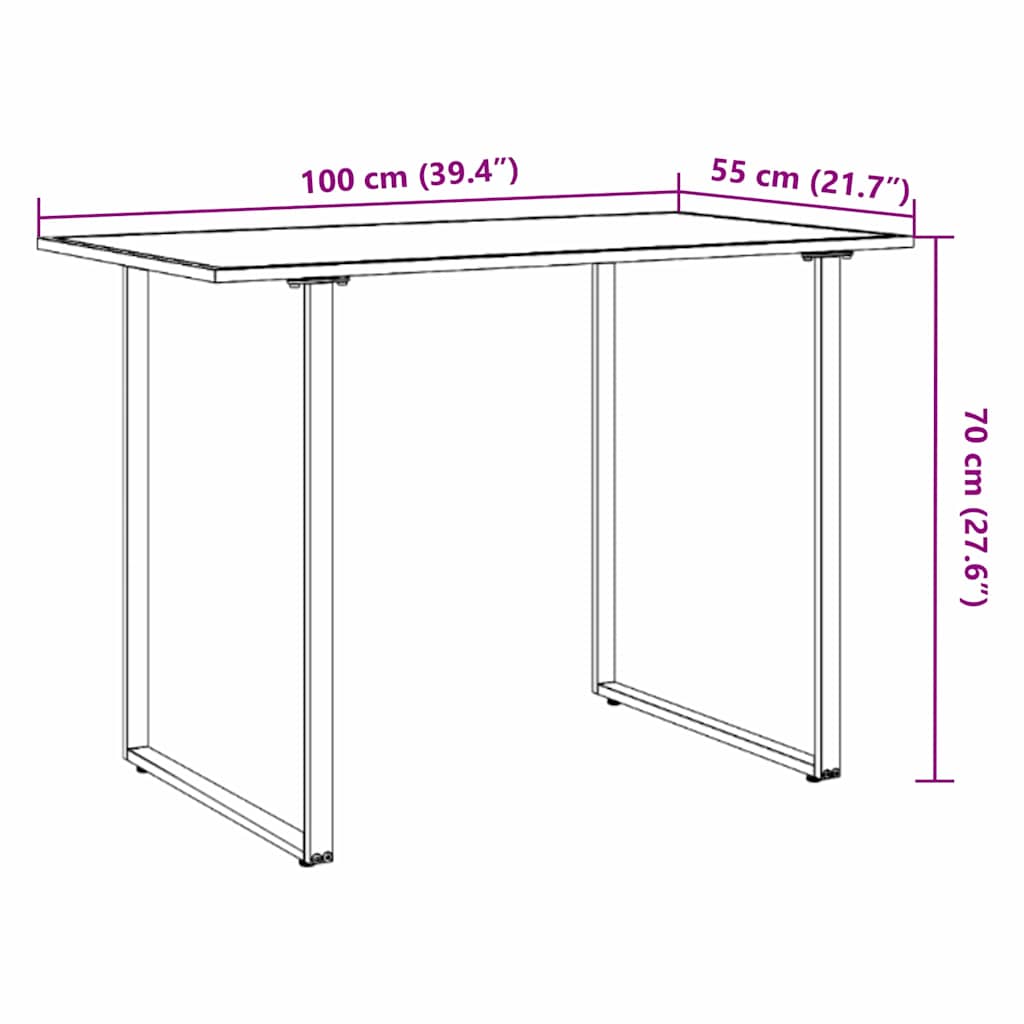 Garden Table Brown 100 x 55 x 70 cm Wood