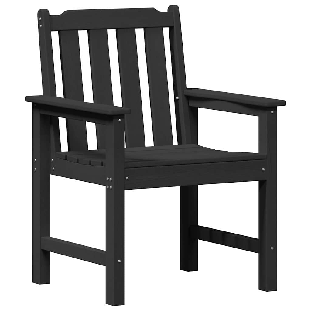 Garden Dining Chair 2 pcs Black 65.5 x 59 x 88cm HDPE
