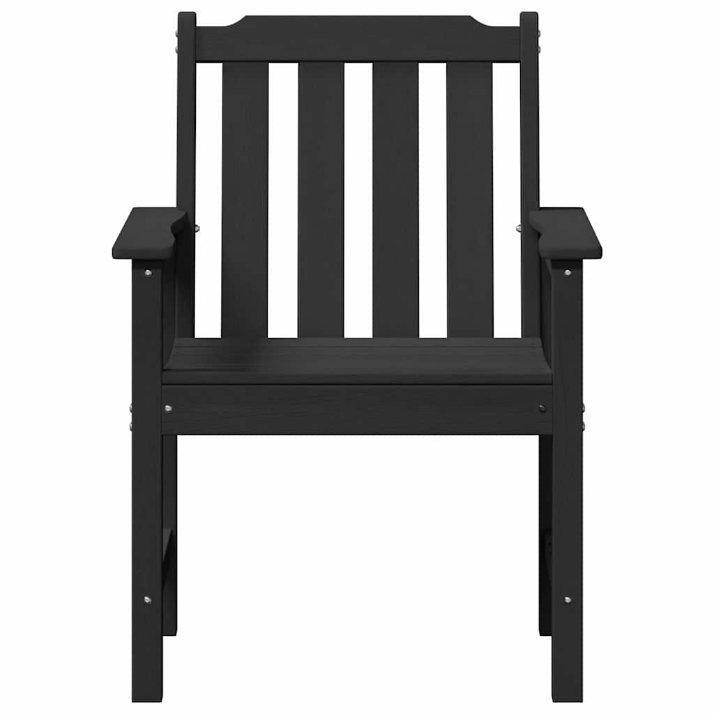 Garden Dining Chair 2 pcs Black 65.5 x 59 x 88cm HDPE
