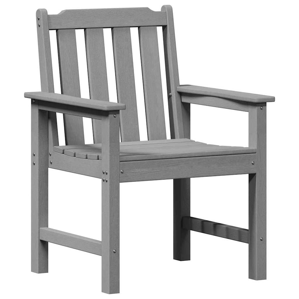 Garden Dining Chair 2 pcs Light Grey 65.5 x 59 x 88cm HDPE