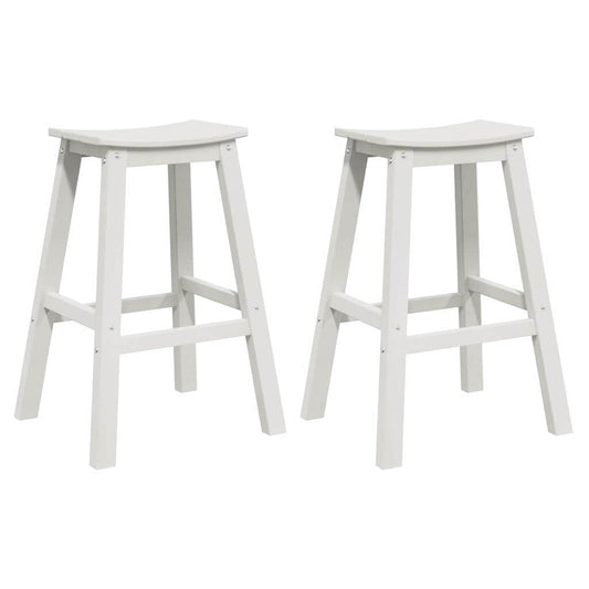 Bar Stool 2 pcs White 52 x 43 x 73.5 cm HDPE