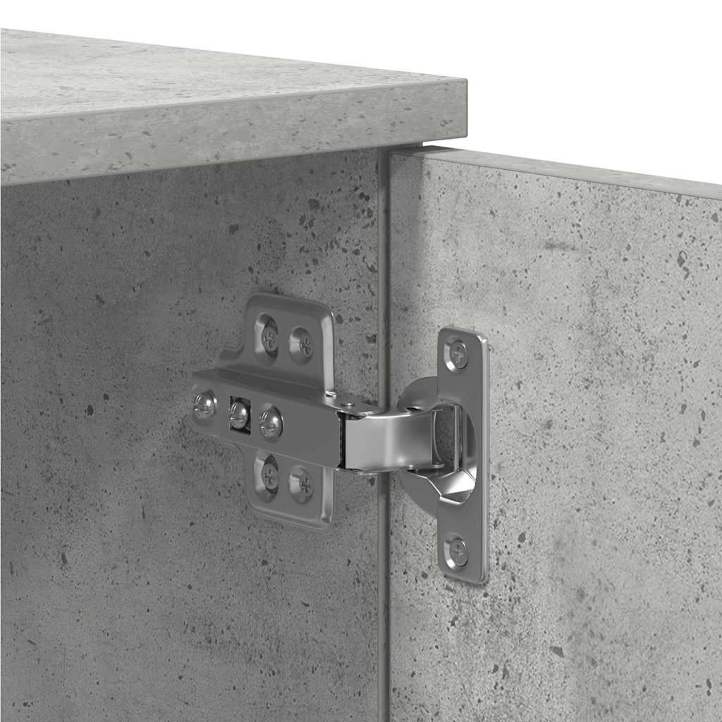Bed Frame with Door Concrete Grey 100 x 200 cm Engineered Wood