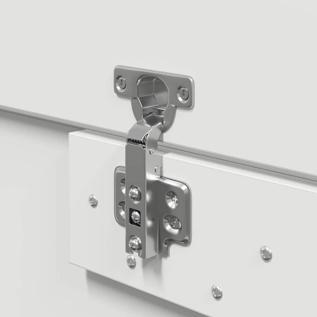 Storage Bed Frame with Door White 140 x 200 cm Engineered Wood