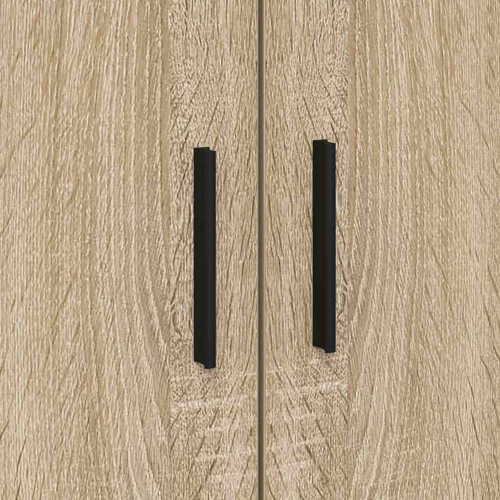 Storage Bed Frame with Shelf Sonoma Oak 75 cm Engineered Wood