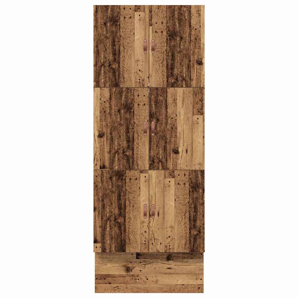 Storage Bed Frame with Drawer Old Wood 90 cm Engineered Wood