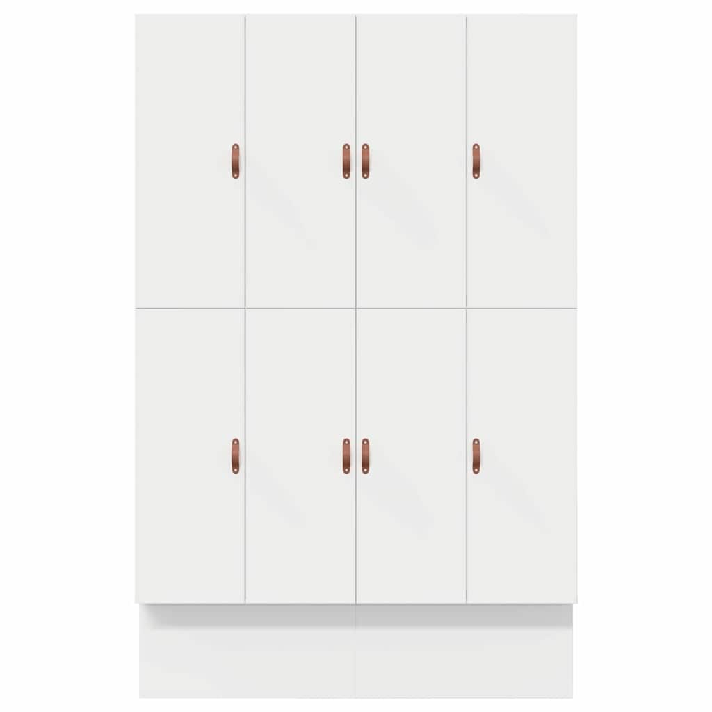 Storage Bed Frame with Drawer White 140 cm Engineered Wood