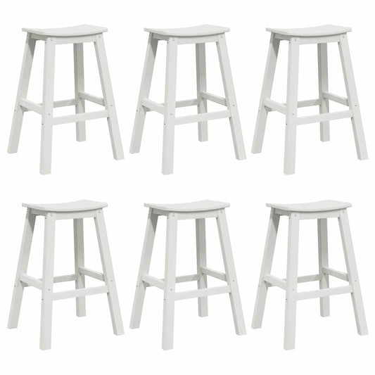 Garden Bar Set 6 pcs White HDPE