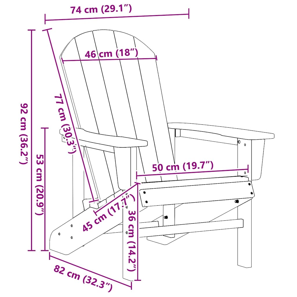 Garden Chair 2 pcs Navy Polyethylene