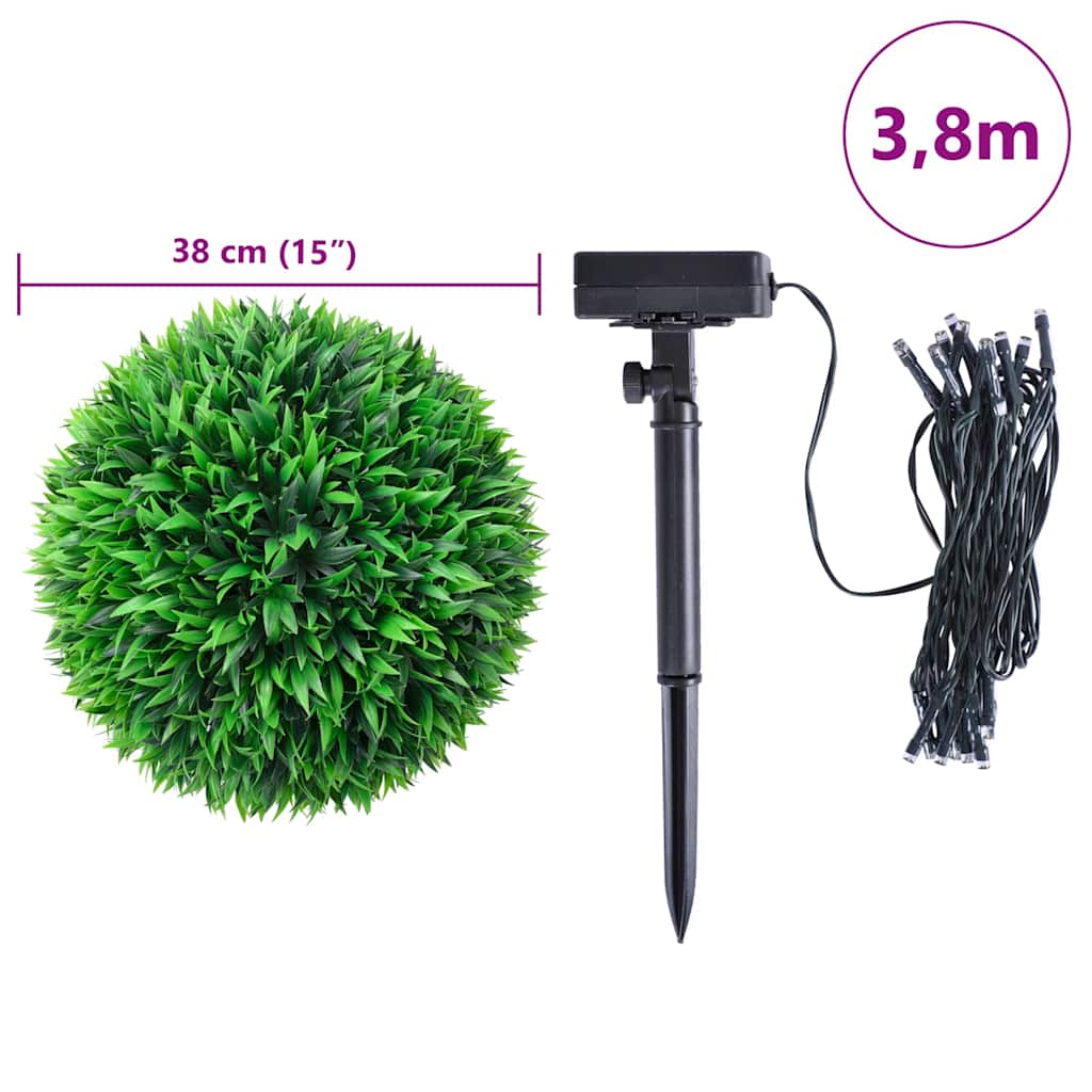 Artificial Boxwood Ball | Green | Polyethylene | Medium | Solar