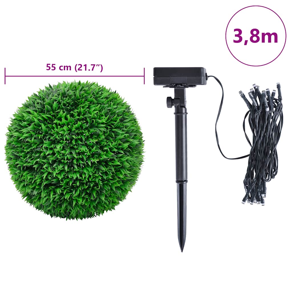 Artificial Boxwood Ball | Green | Polyethylene | 55 cm diameter | Solar