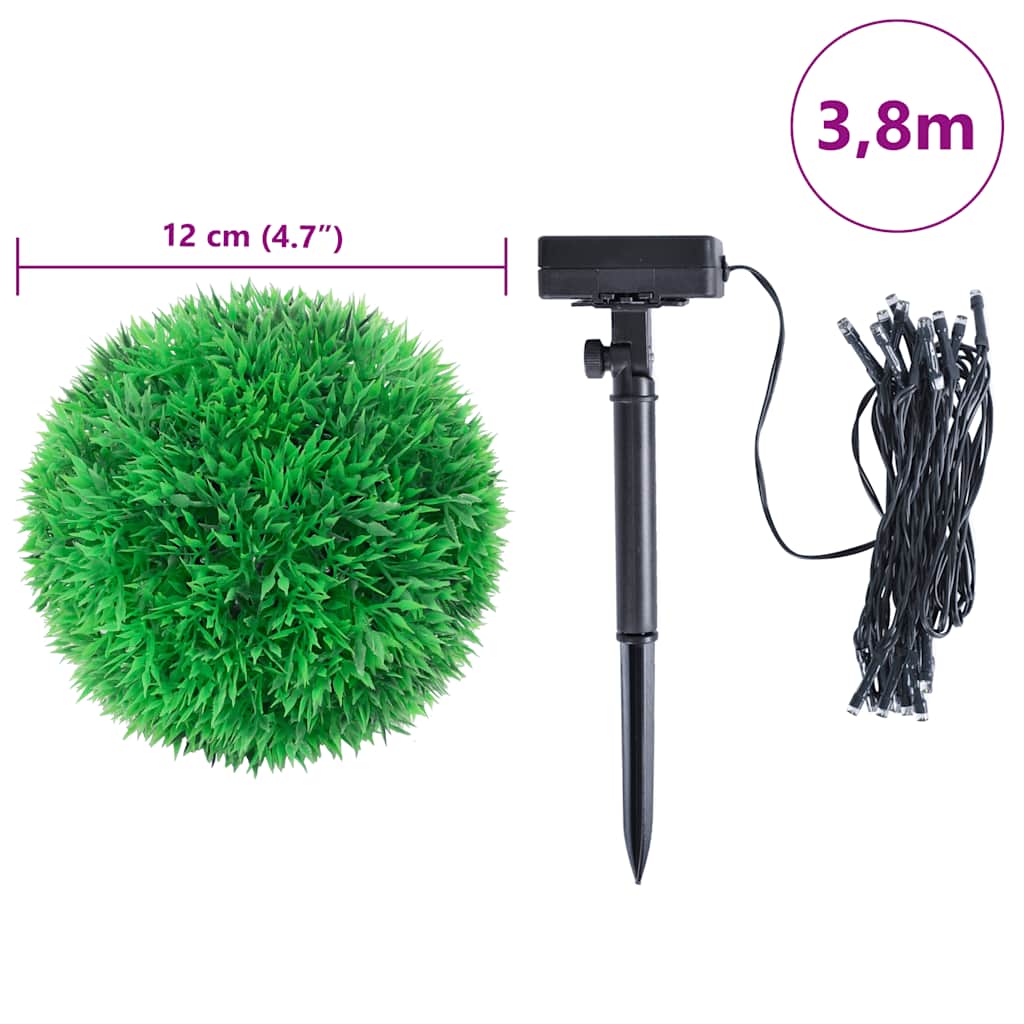 Artificial Boxwood Ball | Mixed Green, Warm White | Polyethylene | Small