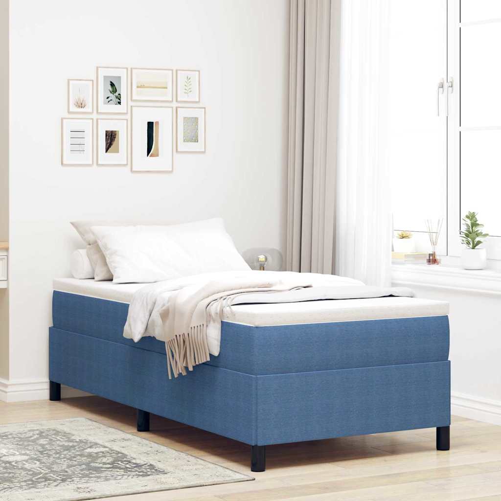 Bed Frame Blue 80 x 200 cm Corduroy fabric