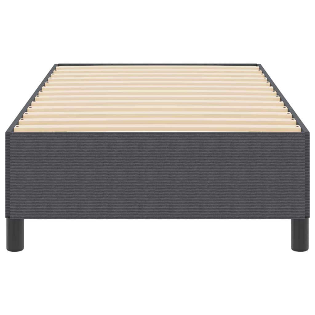 Bed Frame Dark grey 100 x 200 cm Corduroy fabric