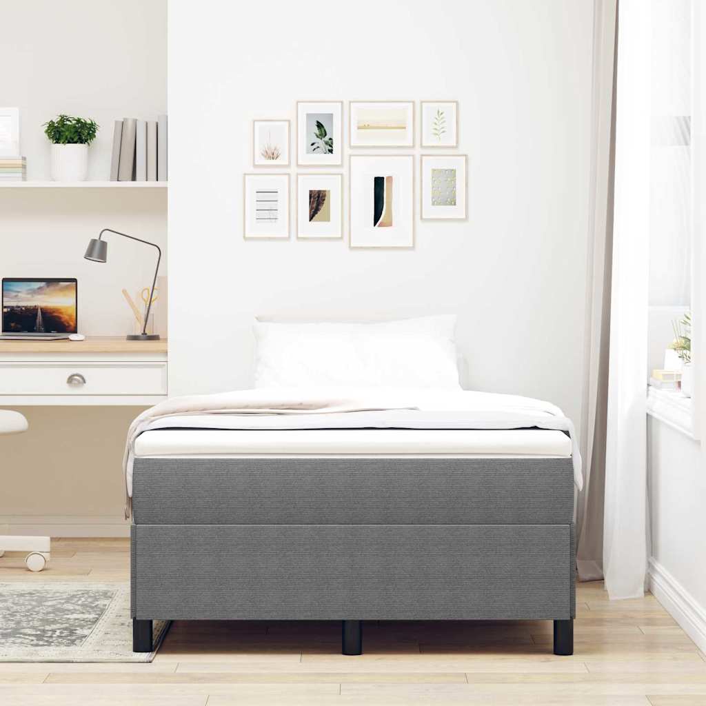 Bed Frame Light grey 120 x 190 cm Corduroy fabric