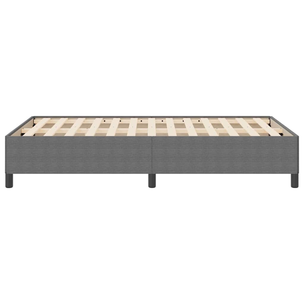 Bed Frame Light grey 120 x 190 cm Corduroy fabric
