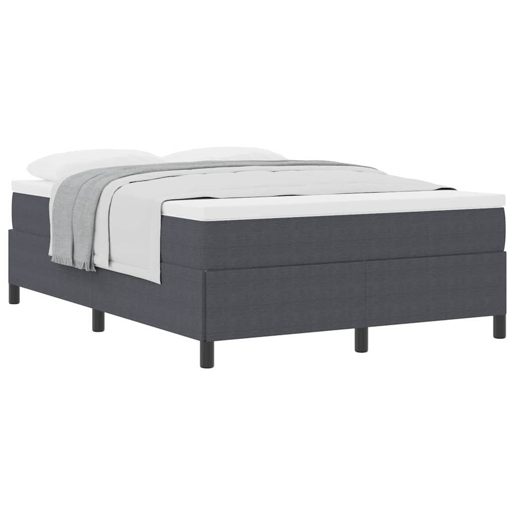 Bed Frame Dark grey 140 x 200 cm Corduroy fabric