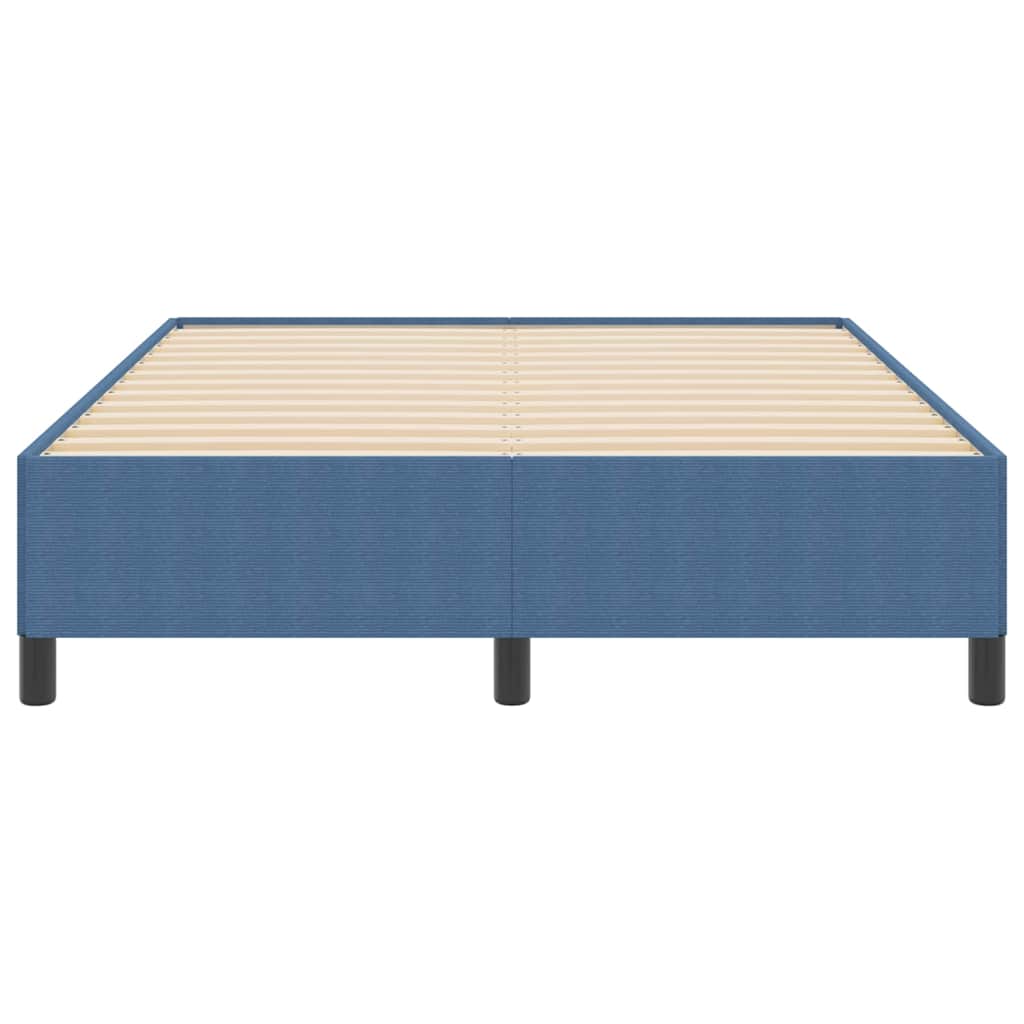 Bed Frame Blue 140 x 200 cm Corduroy fabric