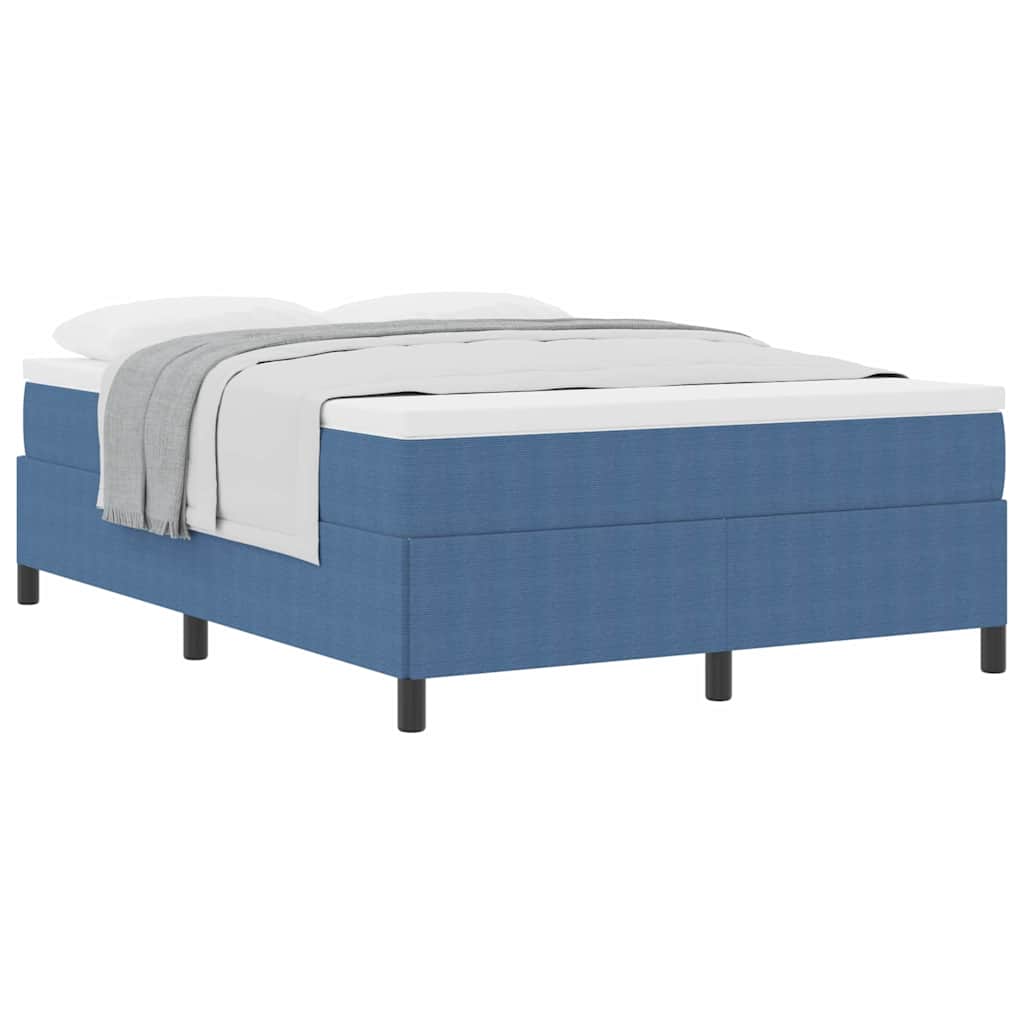 Bed Frame Blue 140 x 200 cm Corduroy fabric