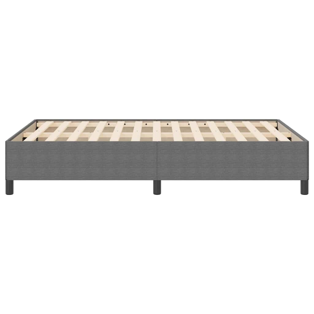Bed Frame Light grey 160 x 200 cm Corduroy fabric