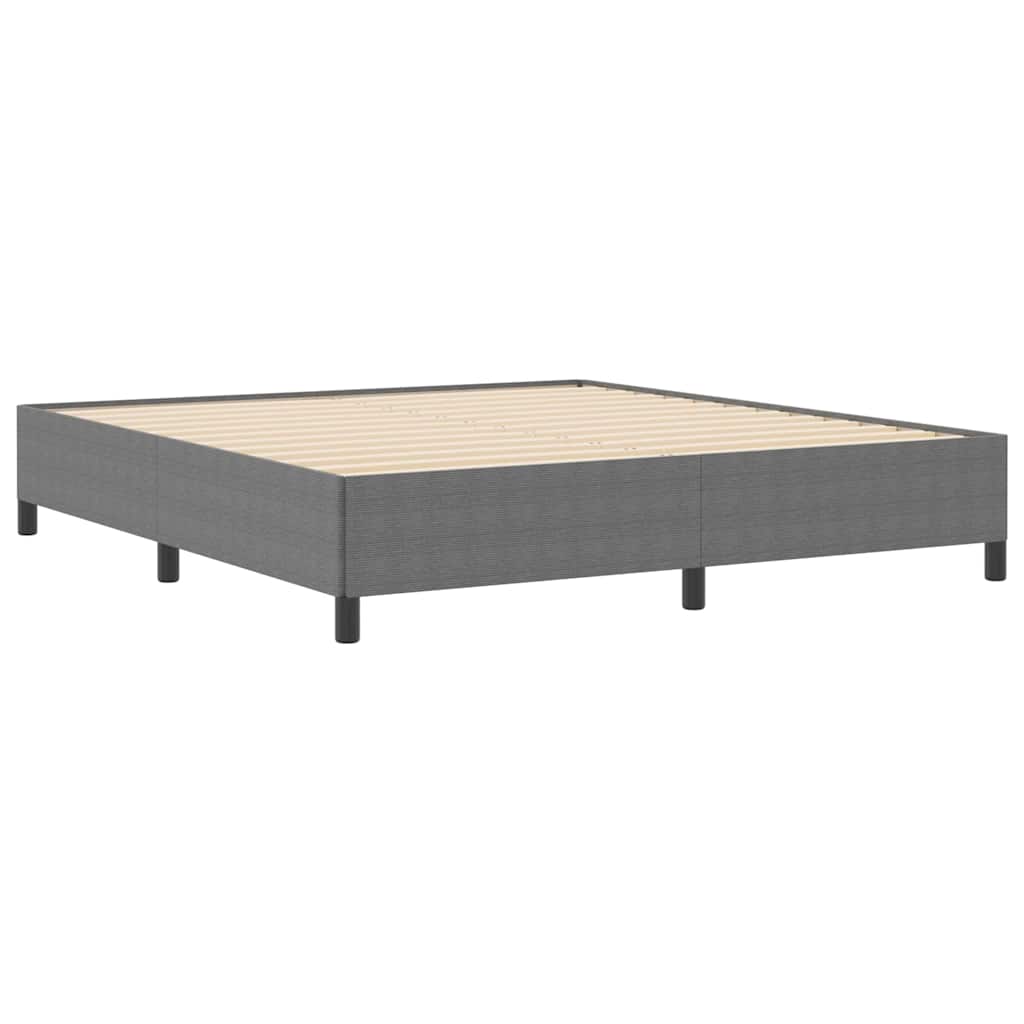 Bed Frame Light grey 180 x 200 cm Corduroy fabric