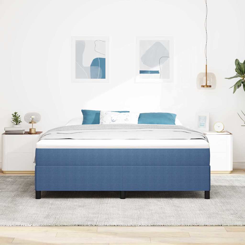 Bed Frame Blue 180 x 200 cm Corduroy fabric