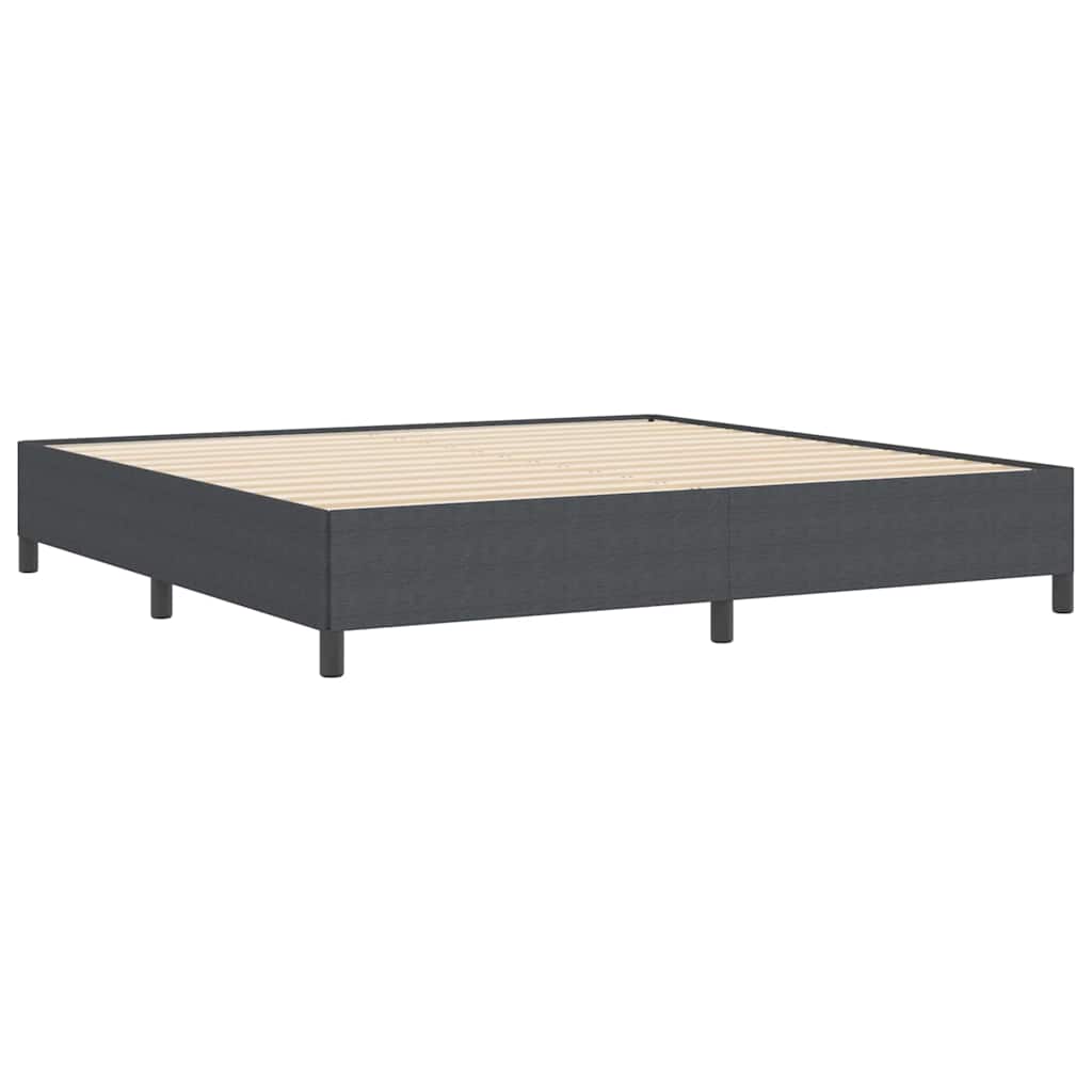 Bed Frame Dark grey 200 x 200 cm Corduroy fabric