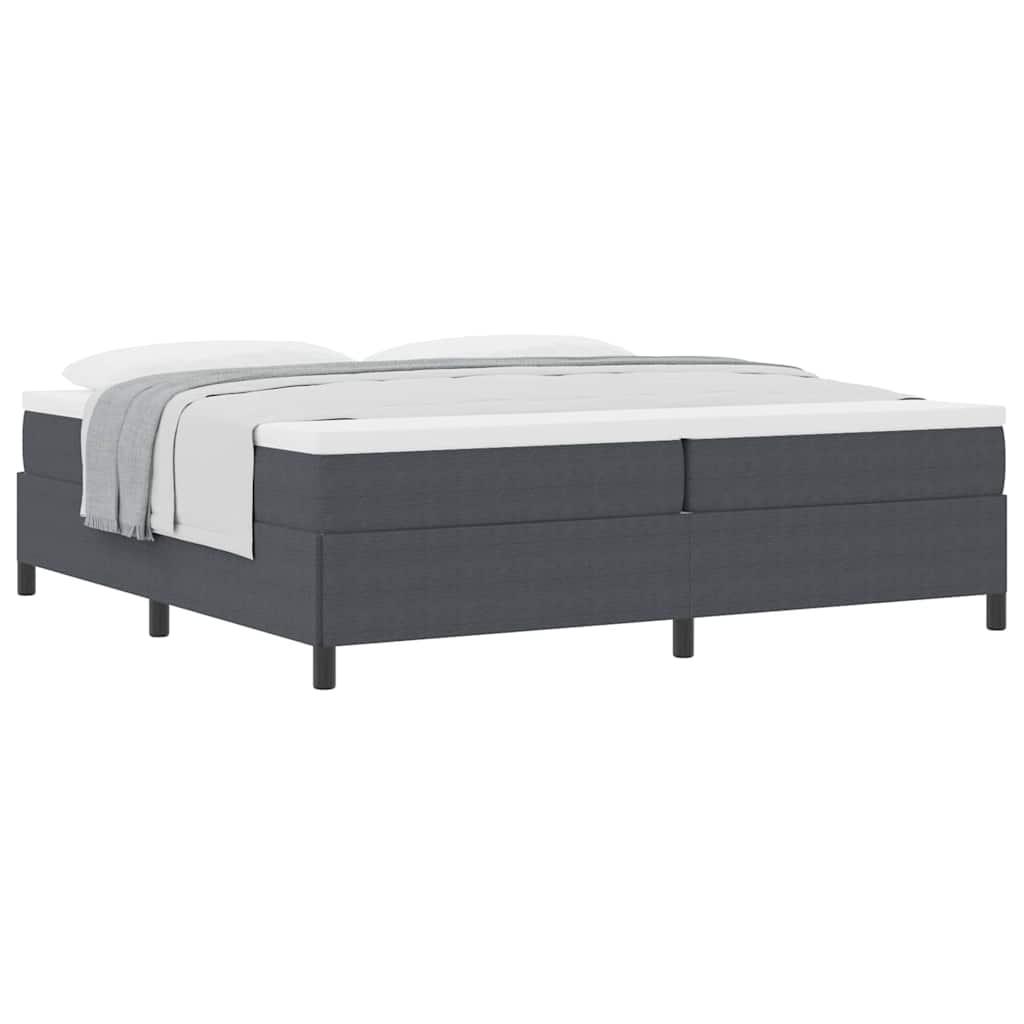 Bed Frame Dark grey 200 x 200 cm Corduroy fabric