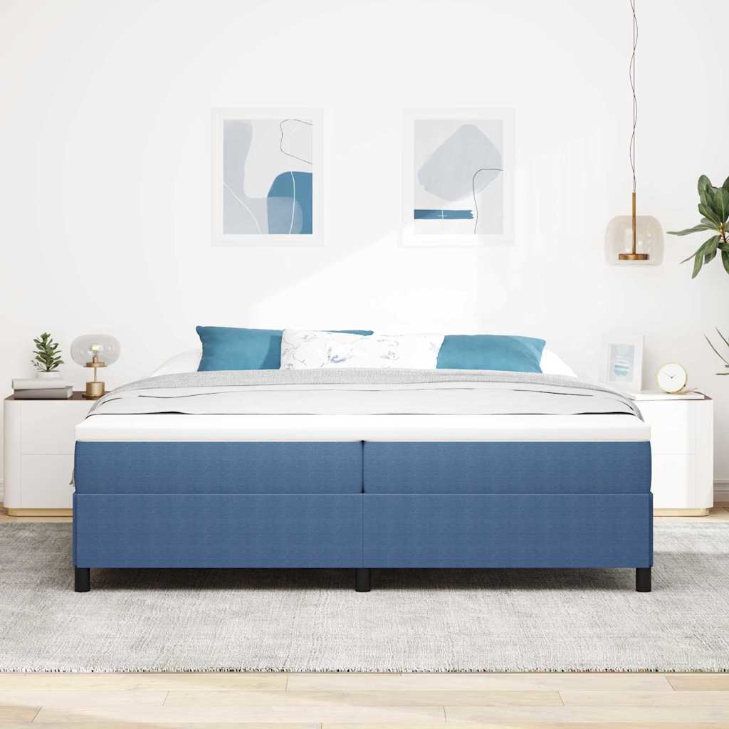 Bed Frame Blue 200 x 200 cm Corduroy fabric