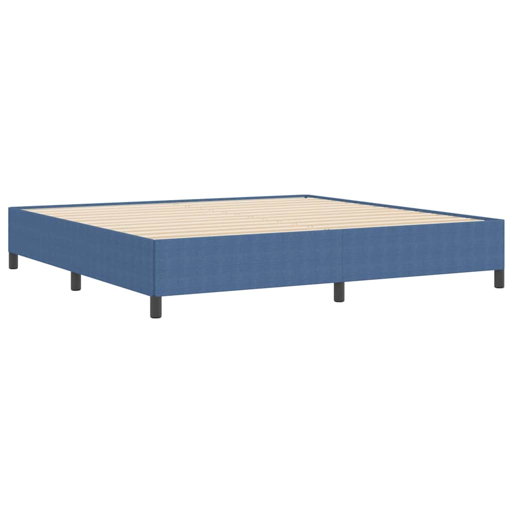 Bed Frame Blue 200 x 200 cm Corduroy fabric