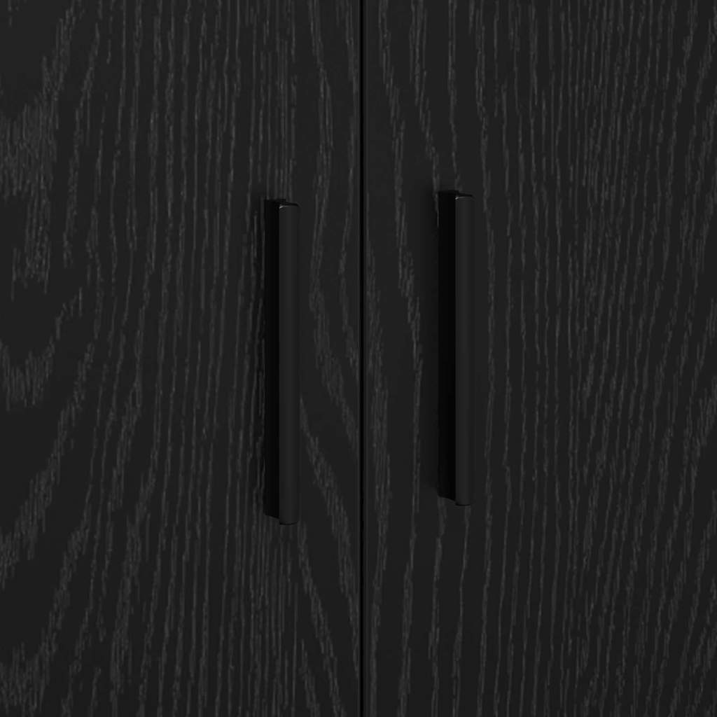 Storage Cabinet 2 pcs Black Oak 108 x 41 x 40 cm