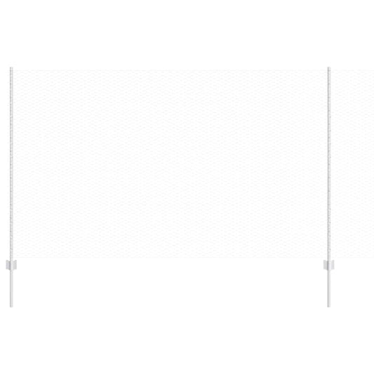 Hexagonal Fence with Post 10 x 1.4 m Galvanised Steel Silver