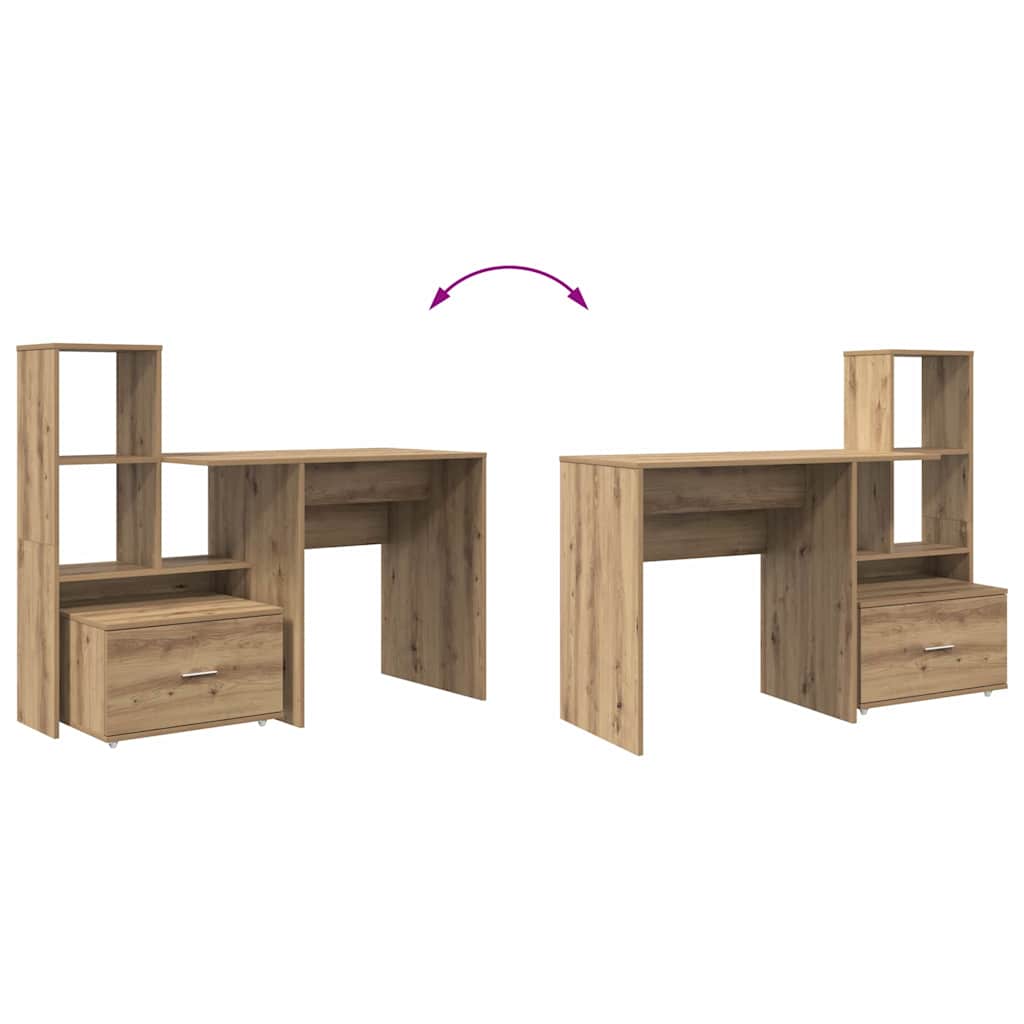 Desk Artisan Oak Engineered Wood 131.5 x 50 x 106.5 cm