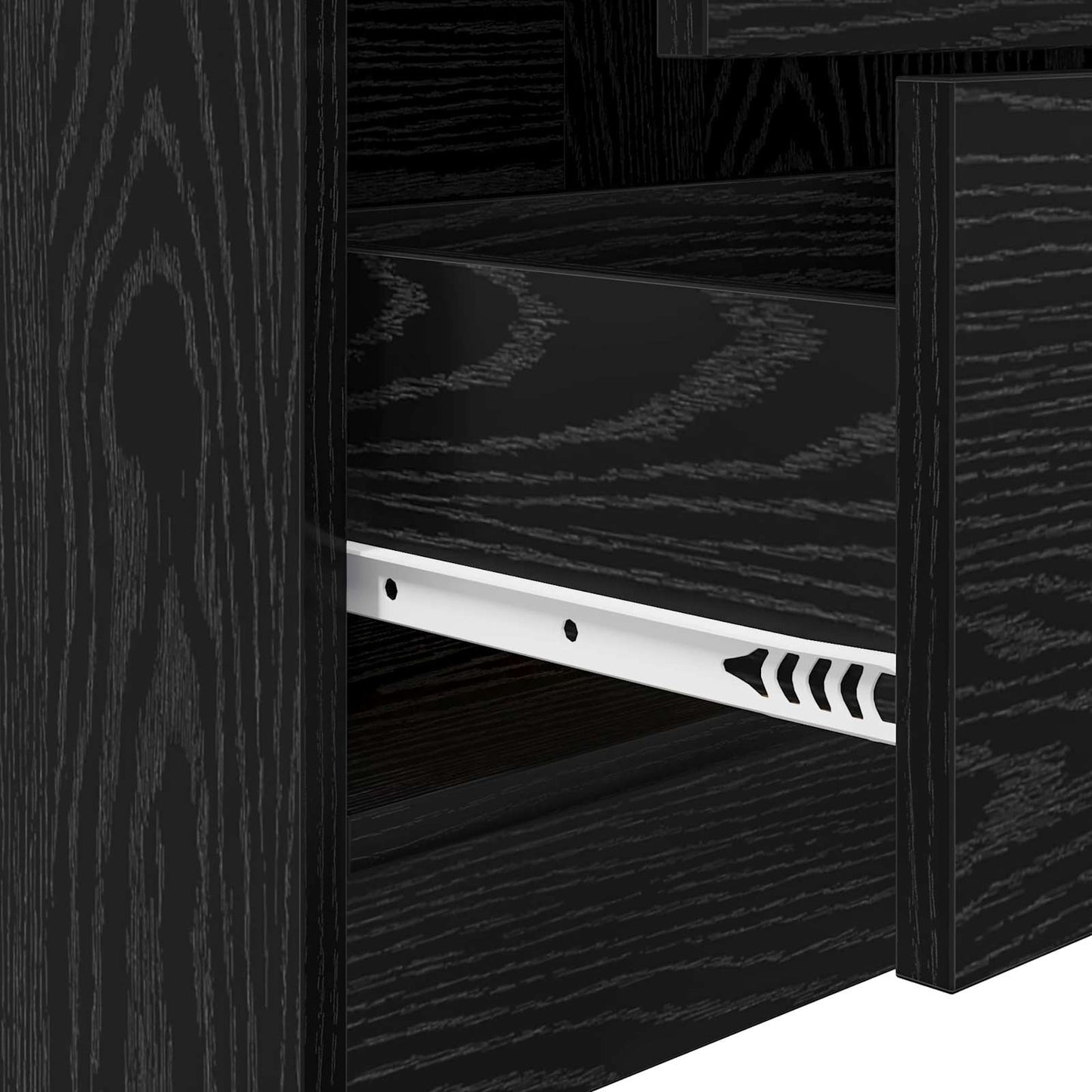 Desk Black Oak 105.5 x 34 x 127 cm 2 pcs