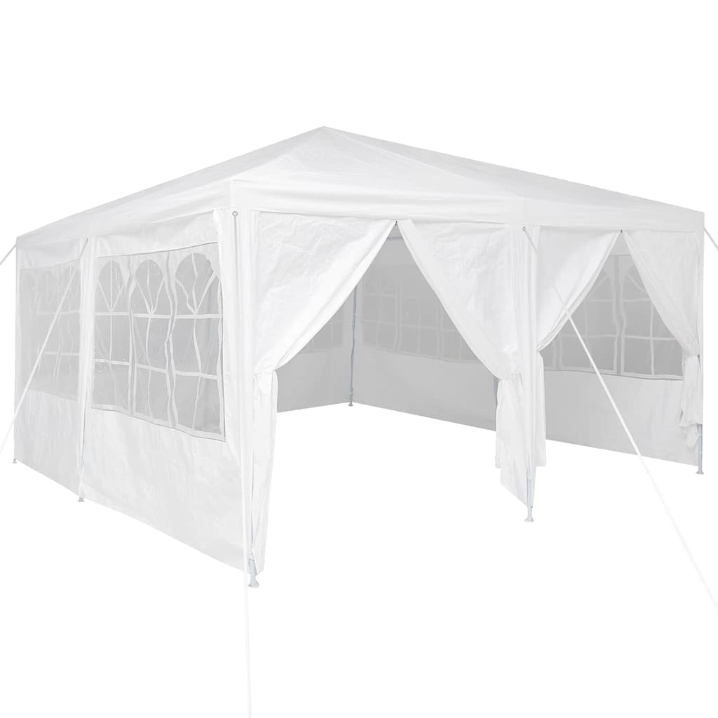 Party Tent White 400 x 400 x 266 cm Polyester and Steel