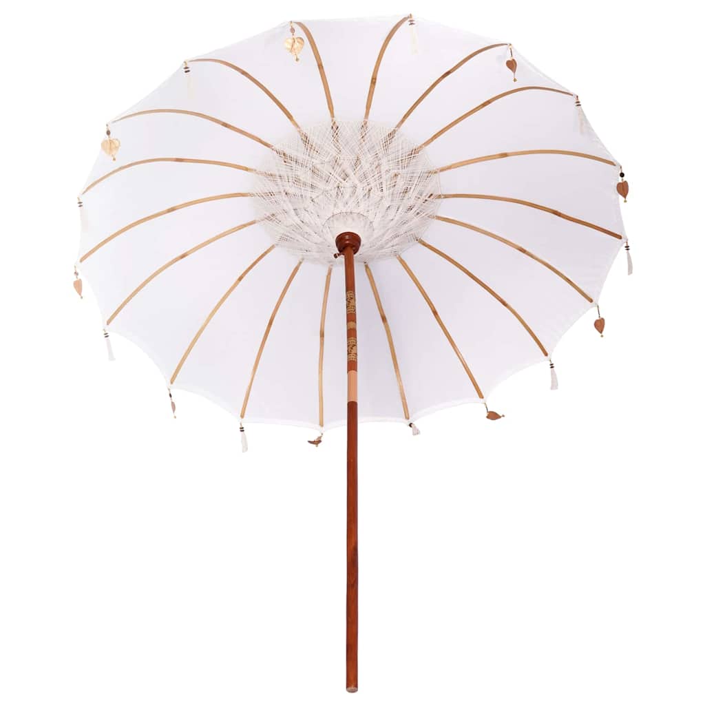 Balinese Parasol Cream (210-220) x 260 cm Cotton and solid wood