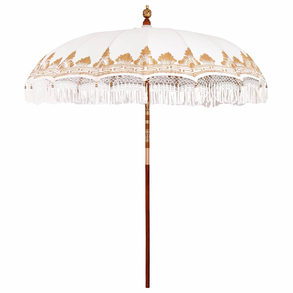 Balinese Parasol Cream (210-220) x 260 cm Cotton and solid wood