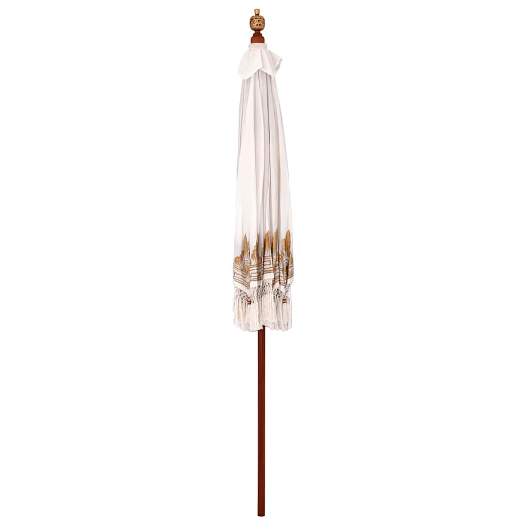 Balinese Parasol Cream (210-220) x 260 cm Cotton and solid wood