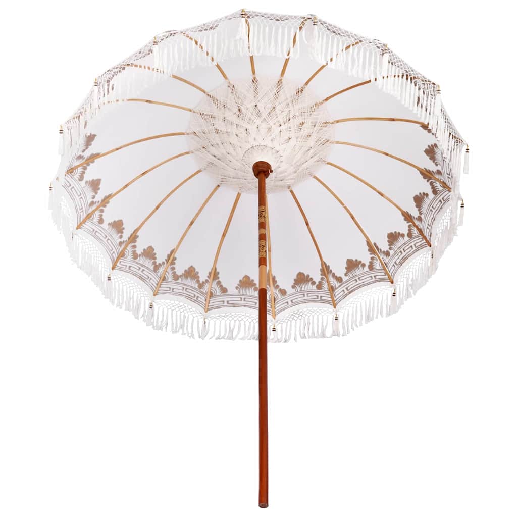 Balinese Parasol Cream (210-220) x 260 cm Cotton and solid wood