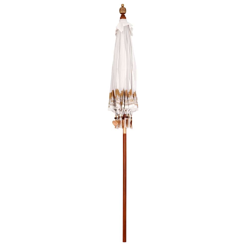 Balinese Parasol Cream (180-190) x 260 cm Cotton and solid wood