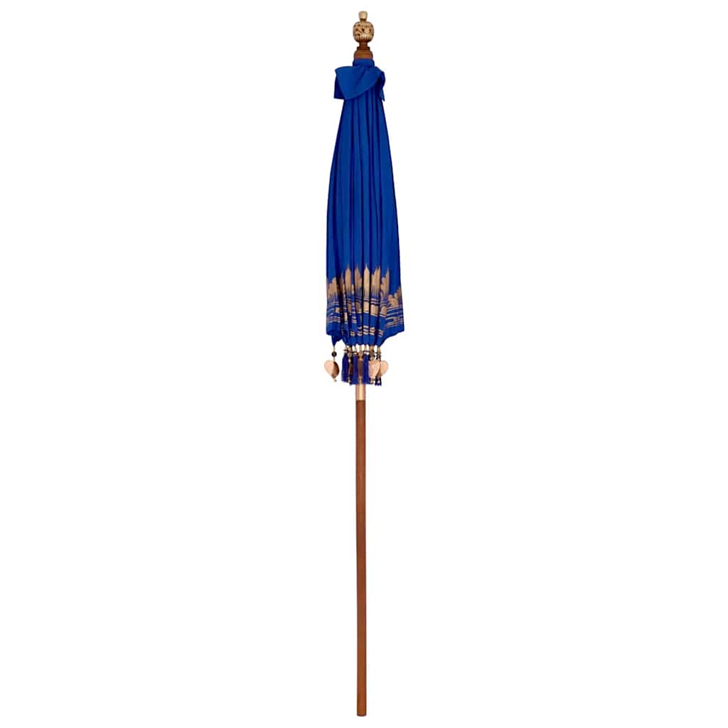 Balinese Parasol Blue (180-190) x 260 cm Cotton and solid wood