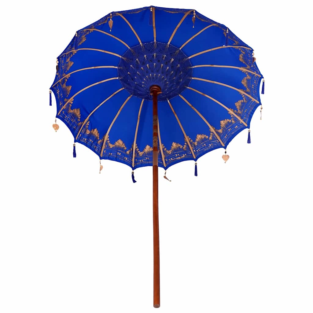 Balinese Parasol Blue (180-190) x 260 cm Cotton and solid wood