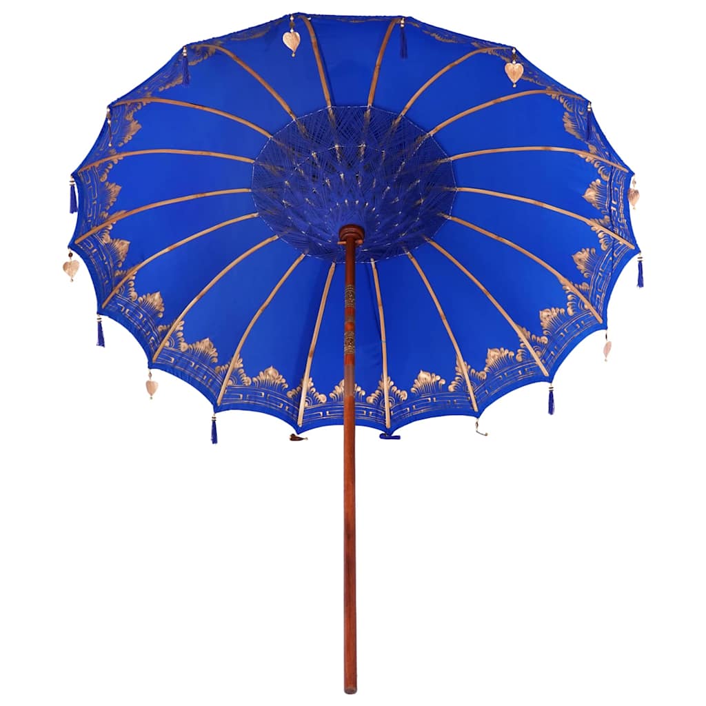Balinese Parasol Blue (210-220) x 260 cm Cotton and solid wood