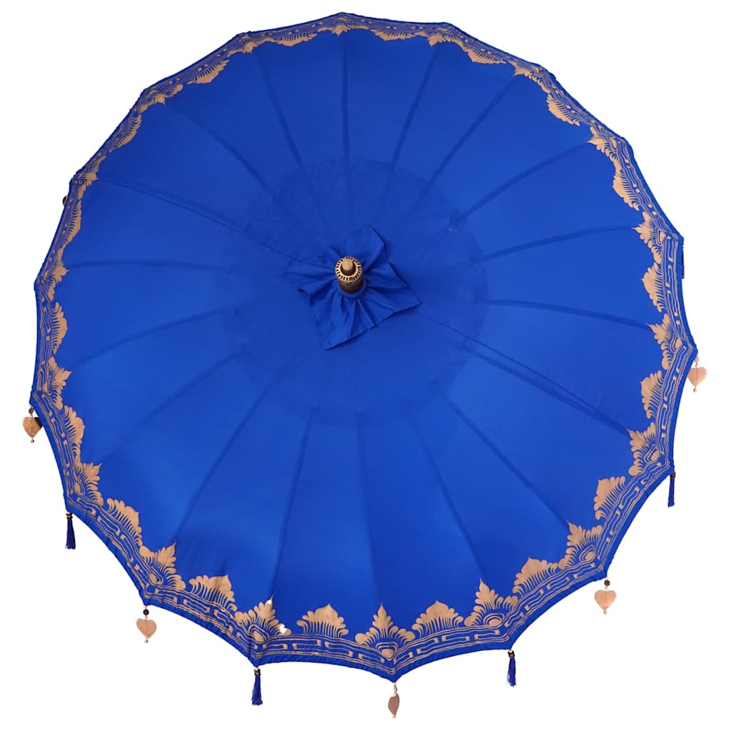 Balinese Parasol Blue (210-220) x 260 cm Cotton and solid wood