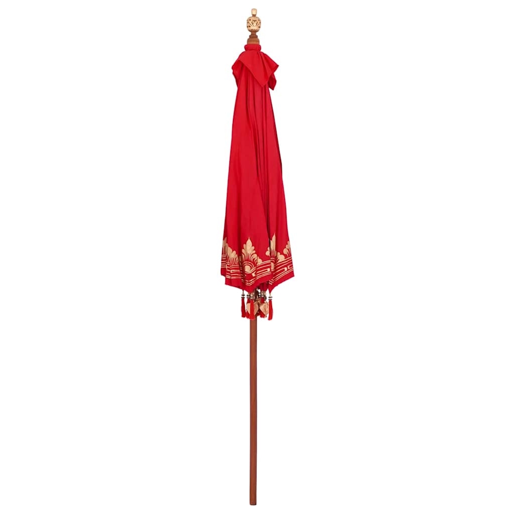 Balinese Parasol Red (210-220) x 260 cm Cotton and solid wood