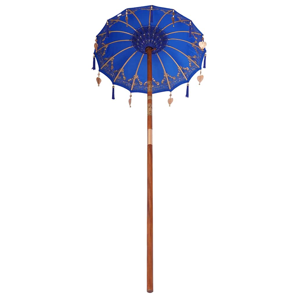 Balinese Parasol Blue (90-100) x 260 cm Cotton and solid wood