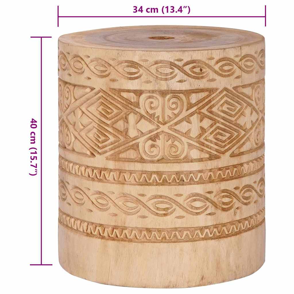 Parasol Base 28.05 kg Natural Solid Wood Cylindrical