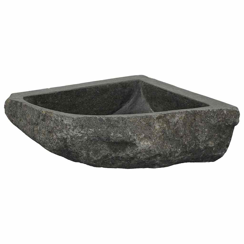 Wall Hung Corner Basin Grey (30-37) x (30-37) x 12 cm